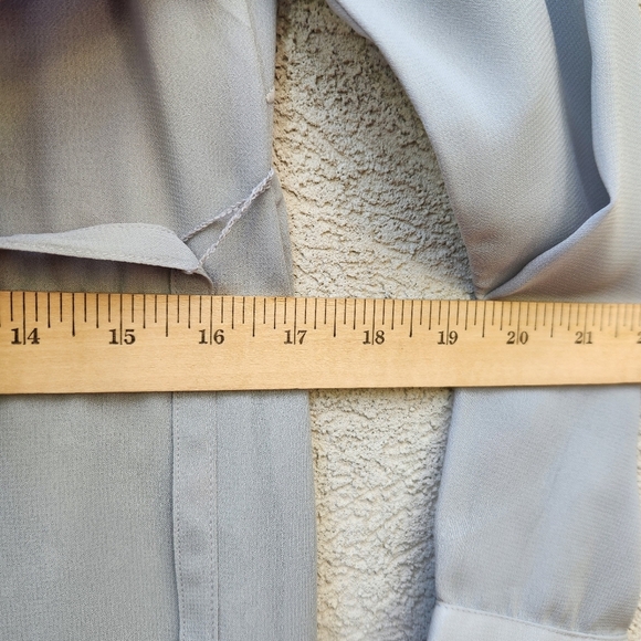 Soft Surroundings Ibiza Maxi Shirt Dress Women's Extra Small Blue Embroidered - Picture 15 of 15